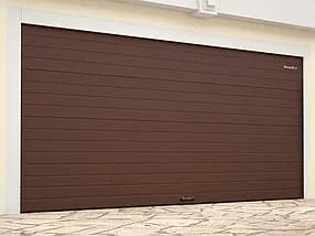 Гаражные секционные ворота стандартных размеров с пружинами растяжения Doorhan RSD01BIW-SC