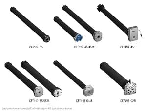 Внутривальные роллетные приводы серии RS Doorhan